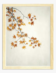 Autumn Whisper Leaves Art Print - Oak