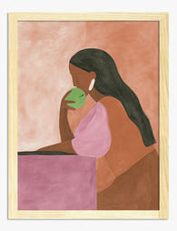 Contemplative Moment Art Print - Oak