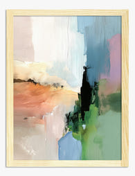 Soft Horizon Harmony Art Print - Oak