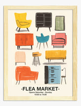 Retro Furniture Vibes Art Print - Oak