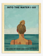 Soulful Ocean Escape Art Print - Oak