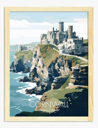 Tintagel Cliffs Majesty Art Print - Oak
