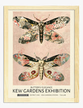 Morris-Inspired Butterfly Elegance Art Print - Oak