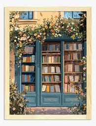 Secret Garden Bookshop Art Print - Oak