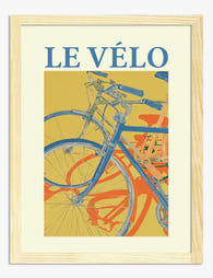 French Bicycle Chic Art Print Oak