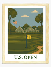 Classic U.S. Open Finish Art Print - Oak