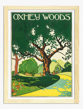 Oxhey Woods Vintage Escape Art Print - Oak