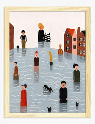 Amsterdam Waterscape Life Art Print - Oak