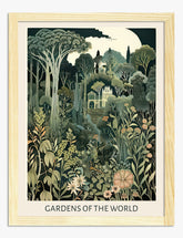 Enchanted Garden Escape Art Print - Oak