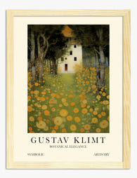 Klimt Citrus Garden Glow Art Print - Oak