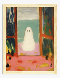 Ghost at the Open Window Art Print - Oak