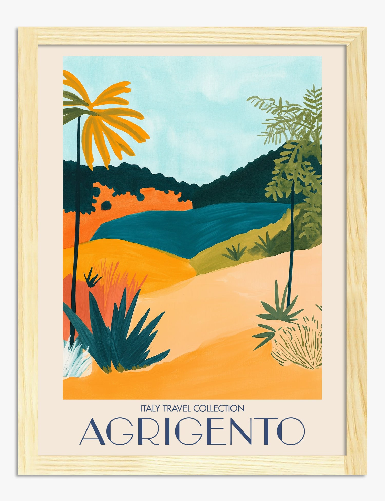 Agrigento Dreamscape Art Print - Oak