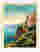 Sorrento Cliffside Charm Art Print - Oak