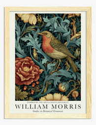 William Morris Botanical Bird Art Print - Oak