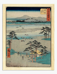 Coastal Pines by Hiroshige Art Print Oak