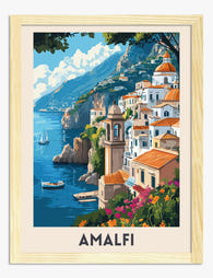 Amalfi Coastal Dream Art Print - Oak