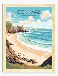 Cornwall Coastal Retreat Art Print - Oak