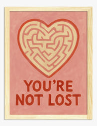 Heartfelt Maze Message Art Print Oak