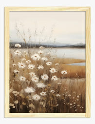 Wildflower Meadow Serenity Art Print - Oak