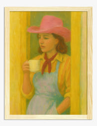 Western Morning Muse Art Print - Oak