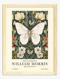 William Morris Butterfly Elegance Art Print - Oak
