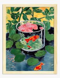Matisse Goldfish & Botanicals Art Print - Oak