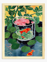 Matisse Goldfish & Botanicals Art Print - Oak