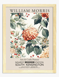 William Morris Hydrangea Elegance Art Print - Oak