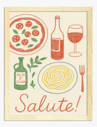 Italian Kitchen Vibes Art Print - Oak