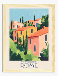 Romes Colorful Charm Art Print - Oak