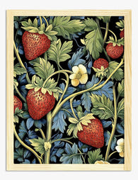 William Morris Strawberry Vintage Art Print - Oak