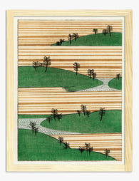 Serene Hills by Shin Bijutsukai Art Print Oak