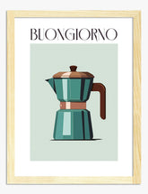 Morning Moka Charm Art Print - Oak