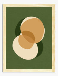 Earthy Overlap Art Print - Oak