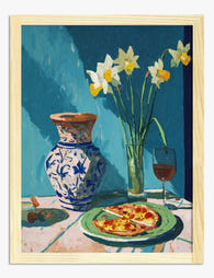 Sunlit Table Still Life Art Print - Oak