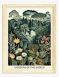 Enchanted Garden Haven Art Print - Oak