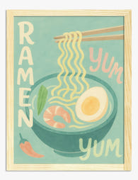 Ramen Delight Art Print - Oak