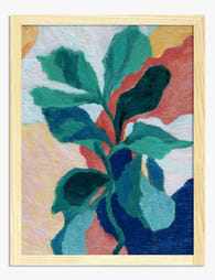 Botanical Color Flow Art Print - Oak