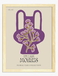 William Morris Floral Vase Art Print - Oak
