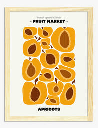Apricot Market Pop Art Print - Oak
