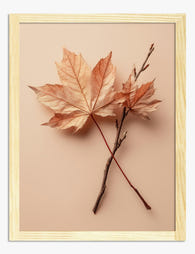 Autumn Maple Elegance Art Print - Oak