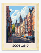 Scotland Street Scene Art Print - Oak