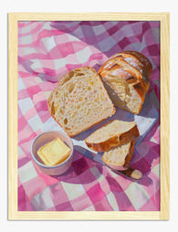 Sunlit Bread & Butter Moment Art Print - Oak