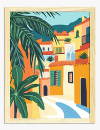 Sunlit Italian Streets Art Print Oak