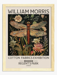 William Morris Dragonfly Art Print - Oak