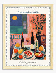 Italian Sunset Feast Art Print - Oak