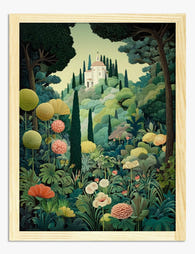 Enchanted Garden Vista Art Print - Oak