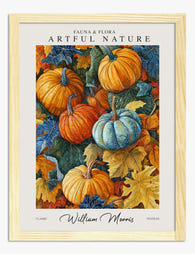 Autumn Pumpkins by William Morris Art Print - Oak