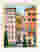 Pastel Rome Streetscape Art Print - Oak