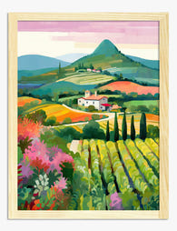 Sunlit Tuscan Escape Art Print - Oak